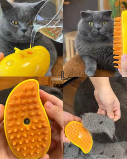 Cepillo a Vapor 3 en 1 para Perros y Gatos